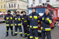 Strażacy z Bażanowic, którzy uczestniczyli w akcji